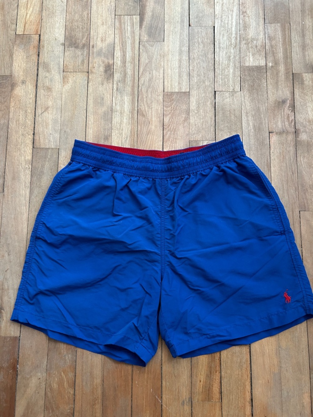 Polo Ralph Lauren Blue Swim Shorts with Red Accent